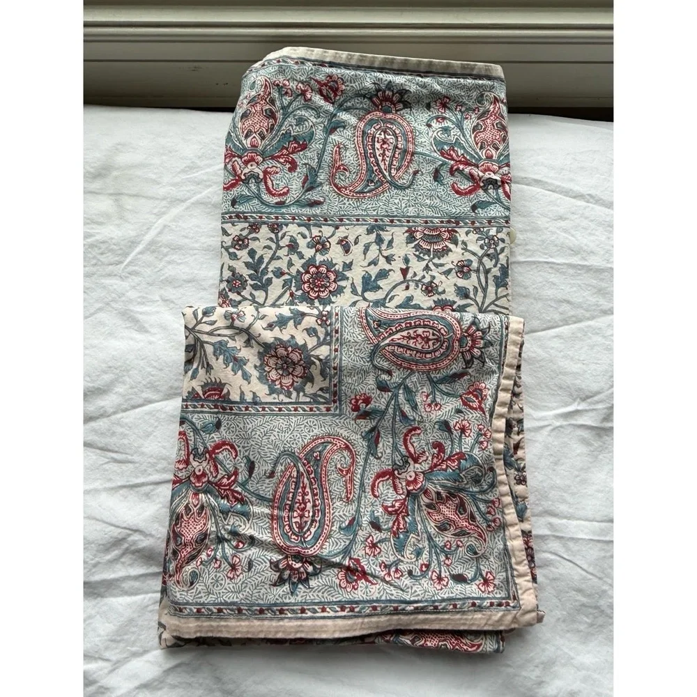 Ralph Lauren Avah King Size Shams Turquoise Floral Paisley Home‎ Decor Bedding